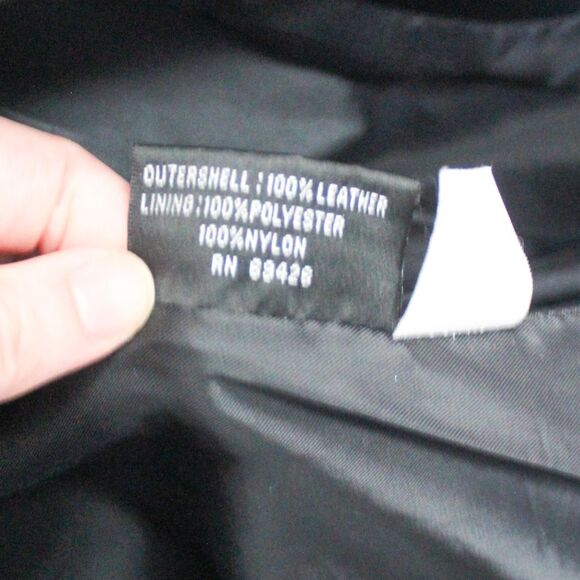 Wilson’s Black Leather Women’s Tie Front Jacket Large - Picture 7 of 8